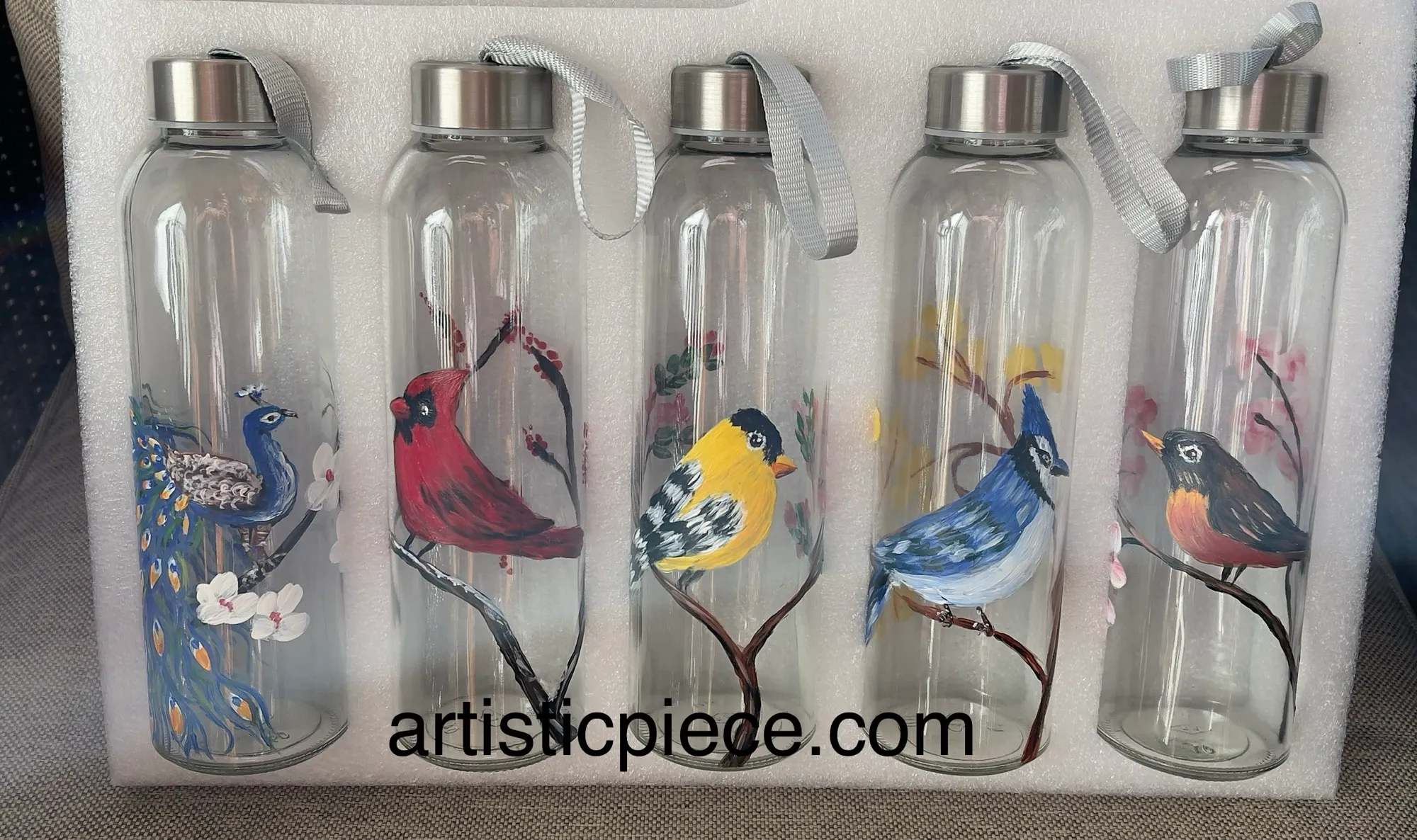 Bird Glass Bottle (5pk)