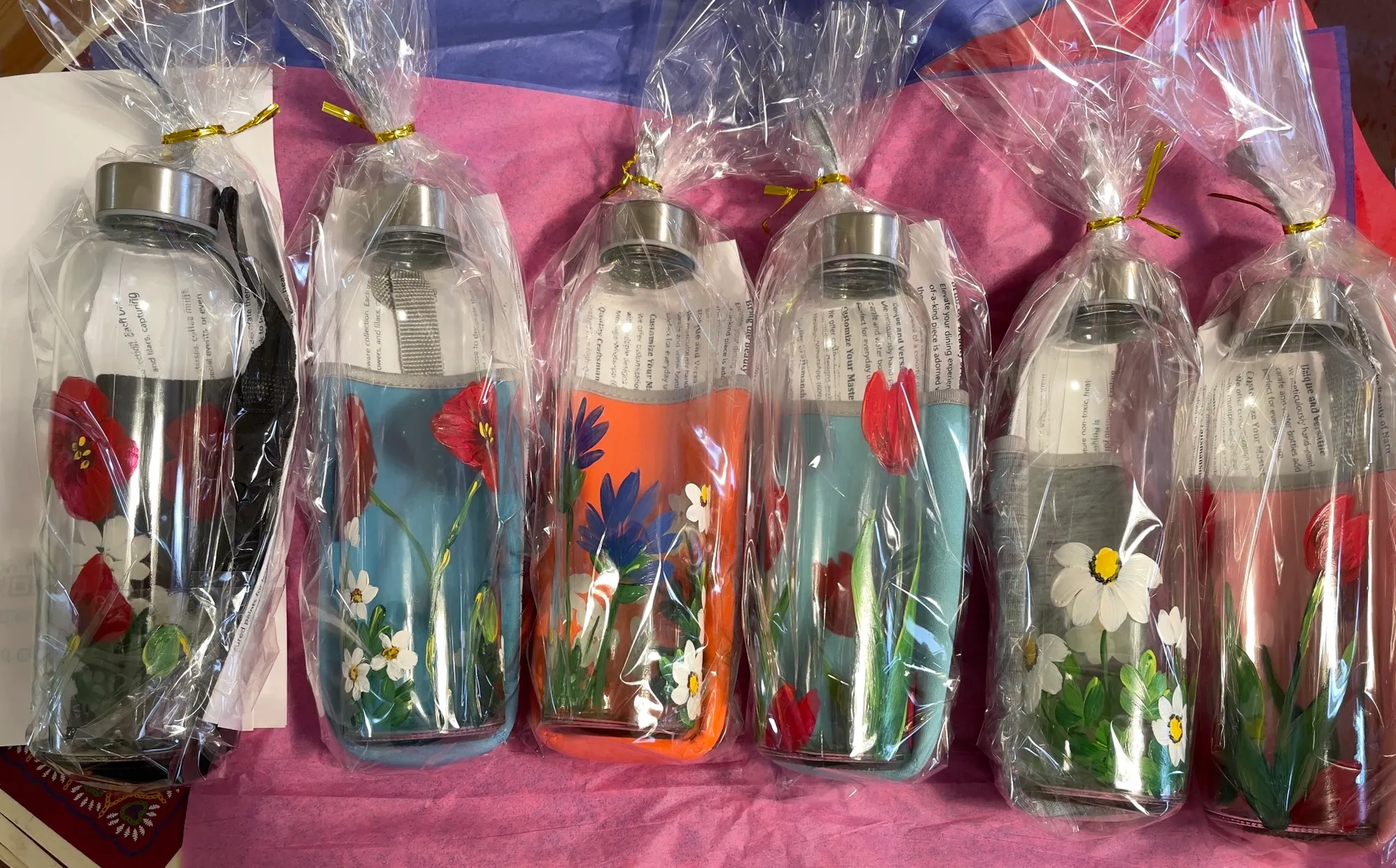 Flower Glass-bottles (6pk)