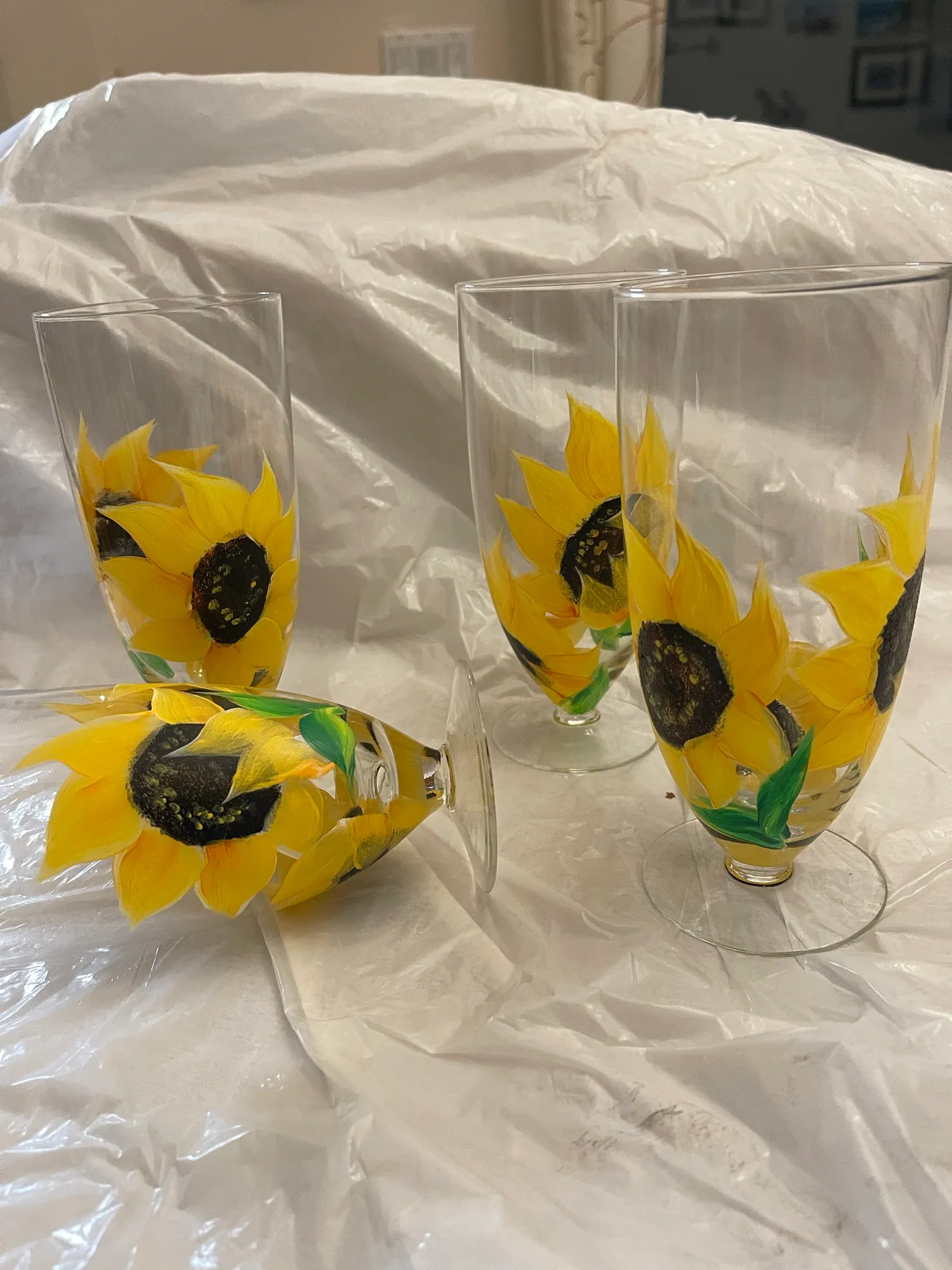 Glass for Water (4 sunflower)