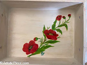 Tray - Rustic Poppy (Design #2)
